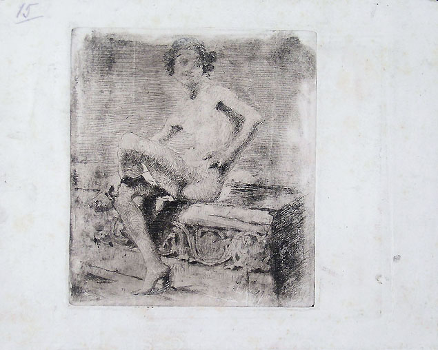 Ernesto Bazzaro, nude boy, Mezzetti 24, proof C